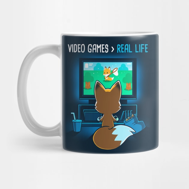 Cute Cool Funny Fox Playing Video Games Gaming Lover animal lover quote artwork by LazyMice